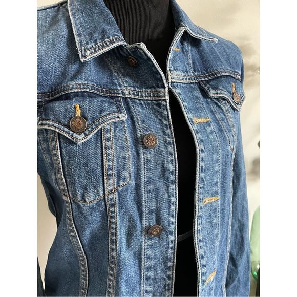 Earl Jean Jacket with Custom One if a Kind Painted Sunset on the back - Picture 3 of 6